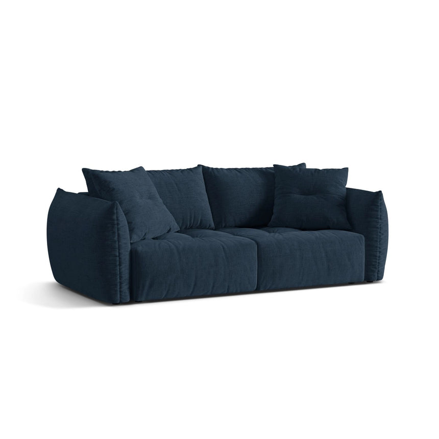 Bloom 3-Sitzer Sofa mit Schlaffunktion und Bettkasten aus Strukturierter Stoff in Marineblau (Wind 77), 250x108 cm von Micadoni – Bild 4