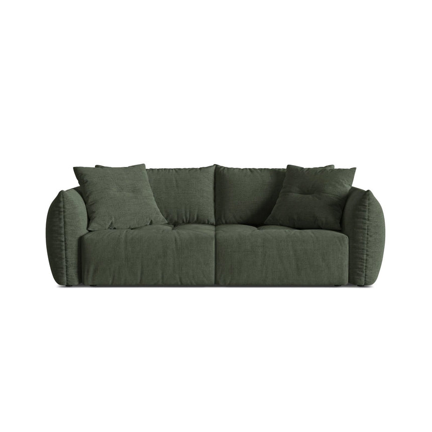 Bloom 3-Sitzer Sofa mit Schlaffunktion und Bettkasten aus Strukturierter Stoff in Moss Green (Wind 75), 250x108 cm von Micadoni – Bild 1