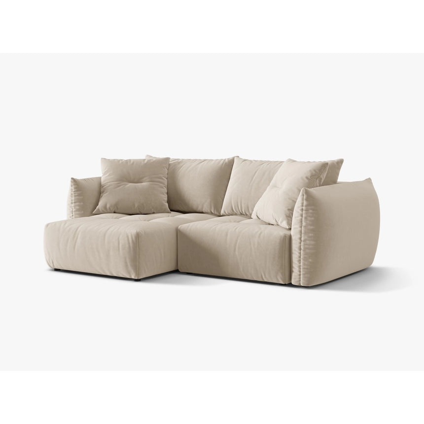 Bloom Modulares 3-Sitzer Ecksofa mit Schlaffunktion und Bettkasten, Linke Seite, aus Samt oder Strukturstoff, 250x152 cm von Micadoni – Bild 5