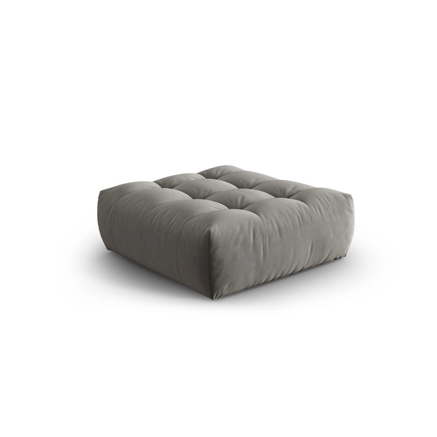 Bloom Pouf aus Samt in Grau (Casino Stone), 110x101 cm von Micadoni – Bild 3