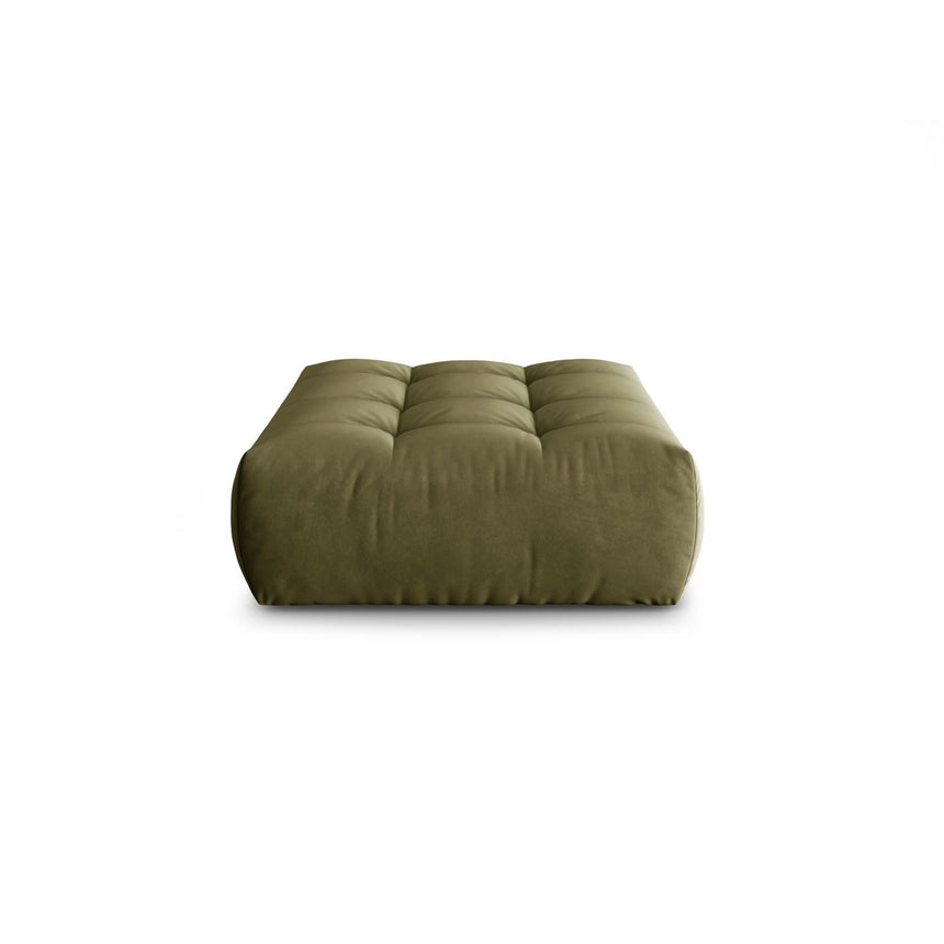 Bloom Pouf aus Samt in Hellgrün (Casino Forest), 110x101 cm von Micadoni – Bild 1