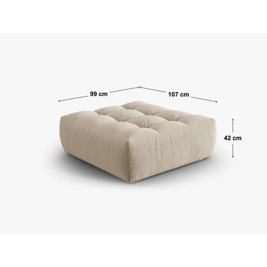 Bloom Pouf aus Samt oder Strukturstoff, 110x101 cm von Micadoni – Bild 2