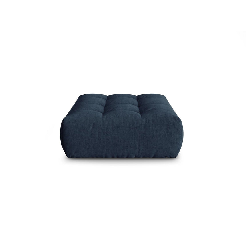 Bloom Pouf aus Strukturierter Stoff in Dunkelblau (City 77), 110x101 cm von Micadoni – Bild 1