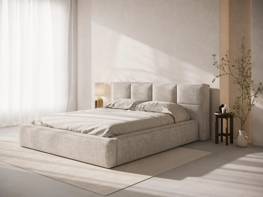 Darren Kopfteil - passend zum Bett Simon - in Strukturierter Stoff, für 140x200 cm von Micadoni – Bild 2