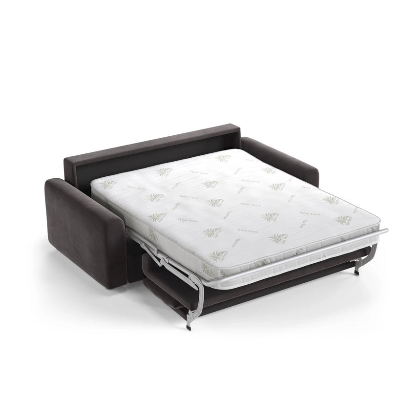 David 3-Sitzer Schlafsofa, umbaubar mit Express-System, aus Samt in Dunkelgrau (Salvador 18), 194x97 cm von Micadoni – Bild 4