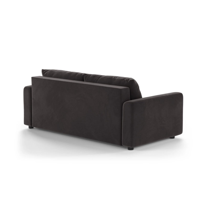 David 3-Sitzer Schlafsofa, umbaubar mit Express-System, aus Samt in Dunkelgrau (Salvador 18), 194x97 cm von Micadoni – Bild 5