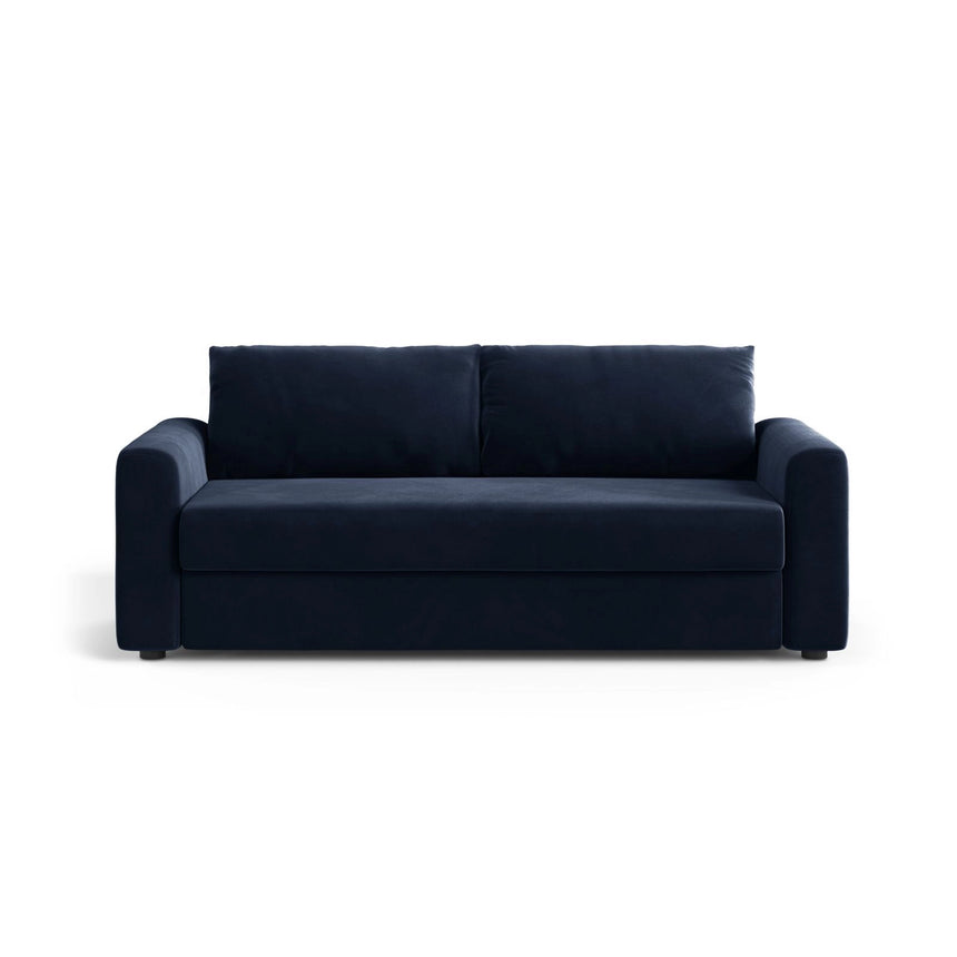David 3-Sitzer Schlafsofa, umbaubar mit Express-System, aus Samt in Königsblau (Salvador 5), 194x97 cm von Micadoni – Bild 1