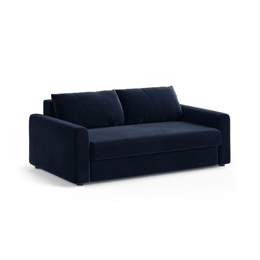 David 3-Sitzer Schlafsofa, umbaubar mit Express-System, aus Samt in Königsblau (Salvador 5), 194x97 cm von Micadoni – Bild 3