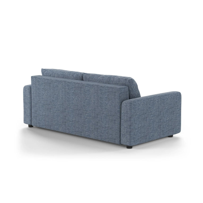David 3-Sitzer Schlafsofa, umbaubar mit Express-System, aus Strukturierter Stoff in Blaue melange (Baltimore Marine), 194x97 cm von Micadoni – Bild 5
