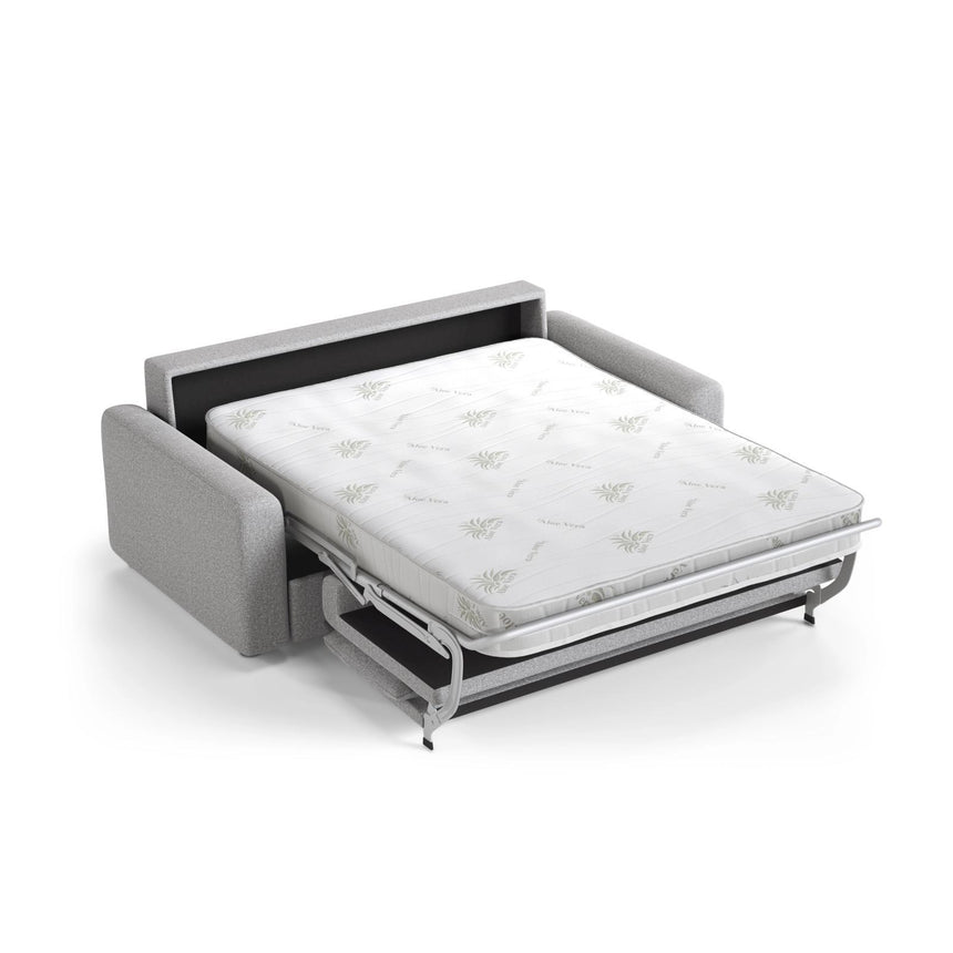 David 3-Sitzer Schlafsofa, umbaubar mit Express-System, aus Strukturierter Stoff in Hellgrau (BABEL LIGHT GREY), 194x97 cm von Micadoni – Bild 4