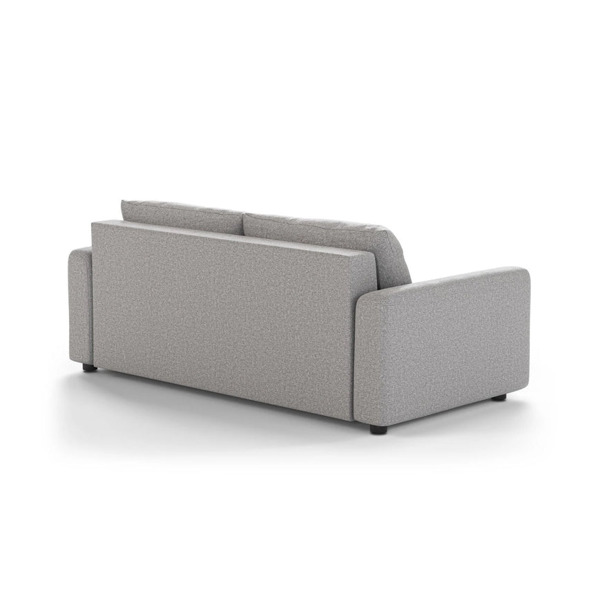 David 3-Sitzer Schlafsofa, umbaubar mit Express-System, aus Strukturierter Stoff in Hellgrau (BABEL LIGHT GREY), 194x97 cm von Micadoni – Bild 5