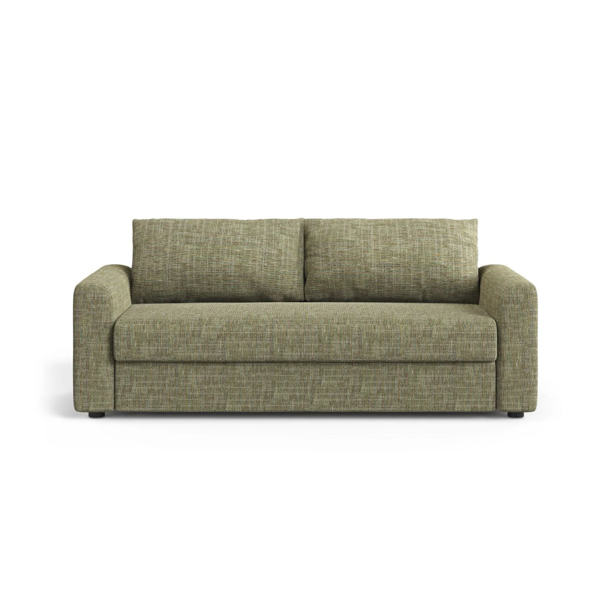 David 3-Sitzer Schlafsofa, umbaubar mit Express-System, aus Strukturierter Stoff in Olive (Baltimore Pistachio), 194x97 cm von Micadoni – Bild 1