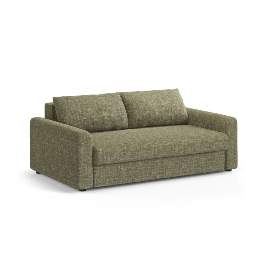 David 3-Sitzer Schlafsofa, umbaubar mit Express-System, aus Strukturierter Stoff in Olive (Baltimore Pistachio), 194x97 cm von Micadoni – Bild 3