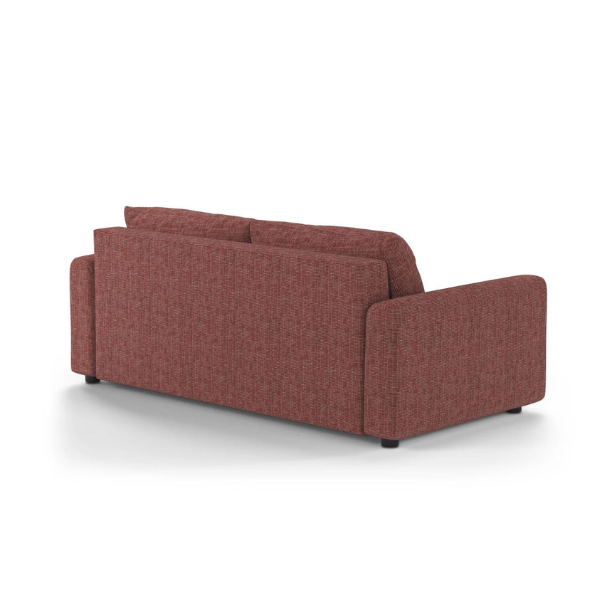 David 3-Sitzer Schlafsofa, umbaubar mit Express-System, aus Strukturierter Stoff in Rot (Baltimore Marsala), 194x97 cm von Micadoni – Bild 5