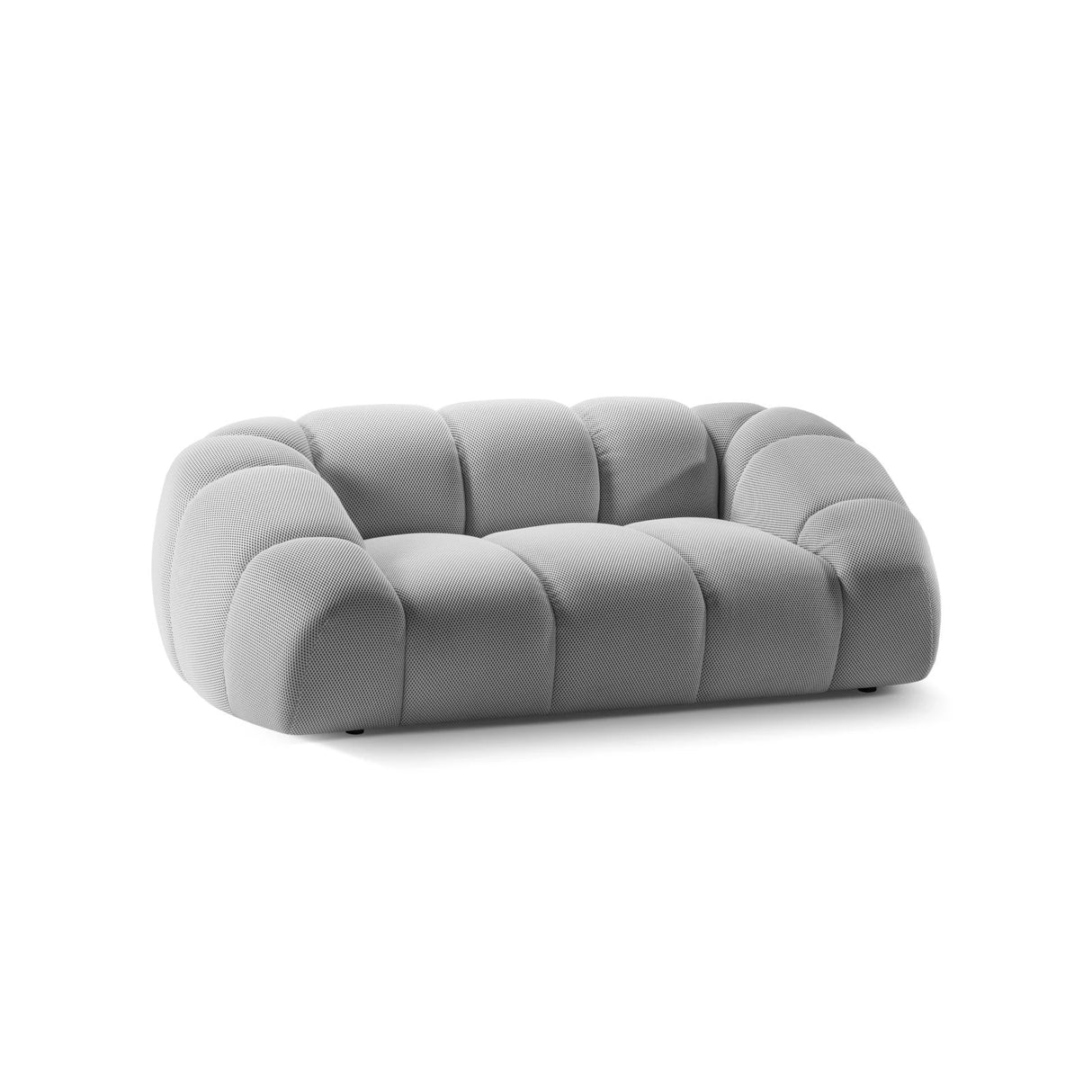 Diana 2-Sitzer Sofa aus 3D in Silber (Sonic 05), 214x114 cm von Micadoni – Bild 4