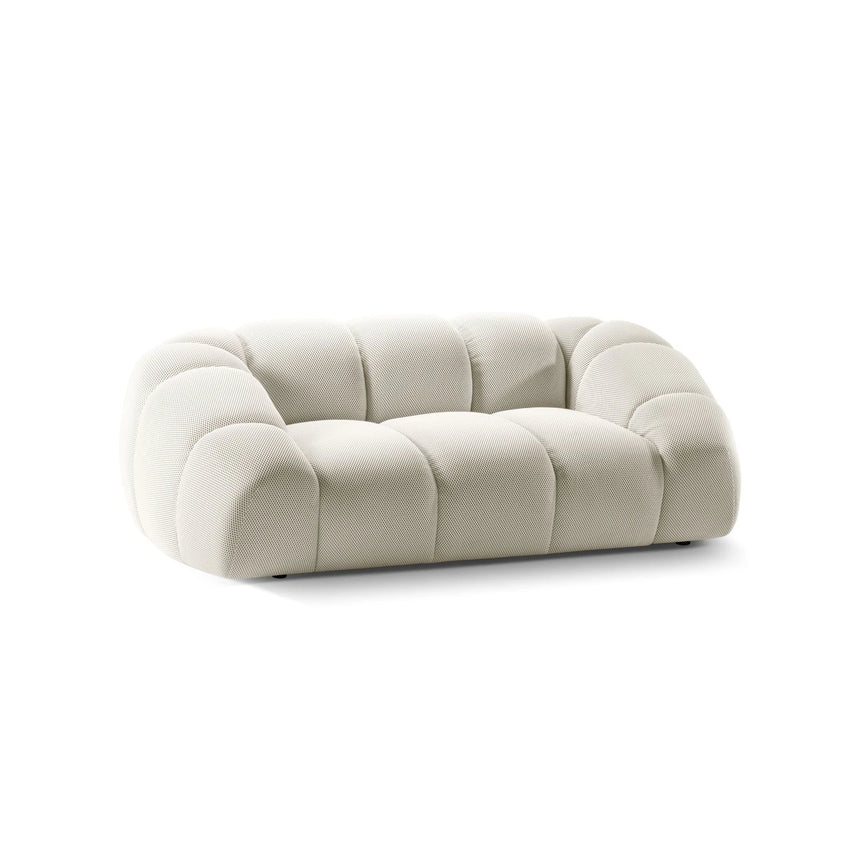 Diana 2-Sitzer Sofa aus Samt, 3D-Stoff oder Strukturstoff, 214x114 cm von Micadoni – Bild 4