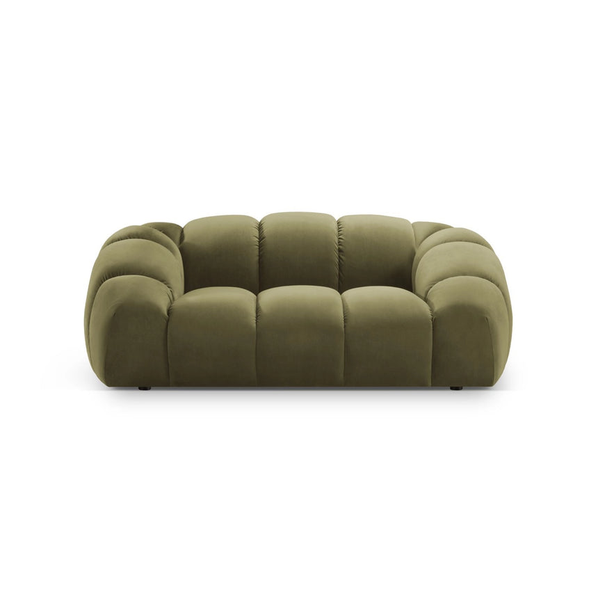 Diana 2-Sitzer Sofa aus Samt in Grün (Salvador 8), 214x114 cm von Micadoni – Bild 1