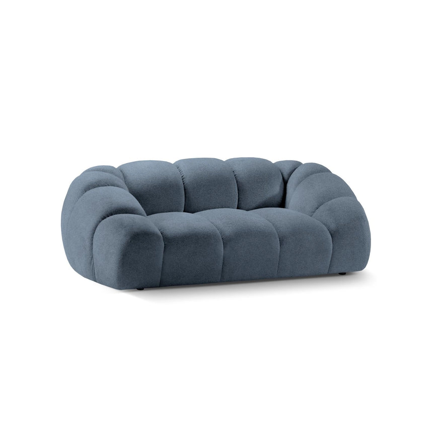 Diana 2-Sitzer Sofa aus Strukturierter Stoff in Blau Jeans (Bubble 15), 214x114 cm von Micadoni – Bild 4