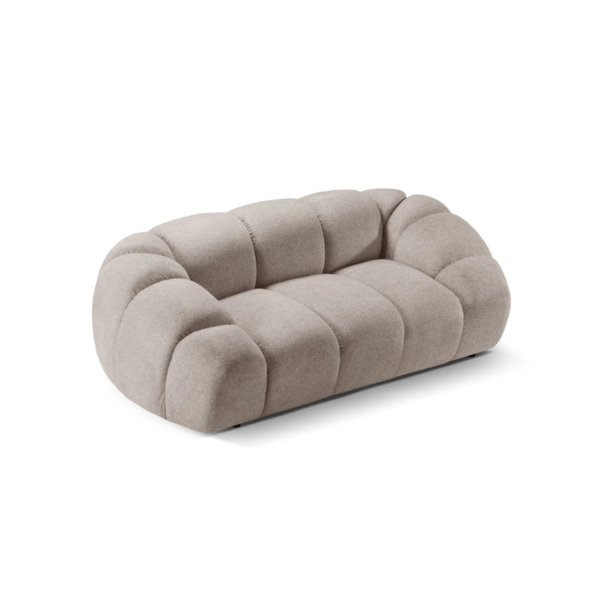 Diana 2-Sitzer Sofa aus Strukturierter Stoff in Dunkelbeige (Bubble 3), 214x114 cm von Micadoni – Bild 5