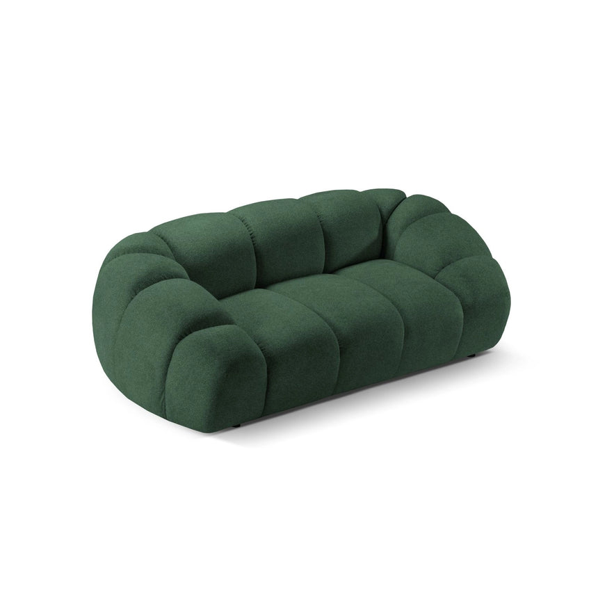 Diana 2-Sitzer Sofa aus Strukturierter Stoff in Grün (Bubble 12), 214x114 cm von Micadoni – Bild 5