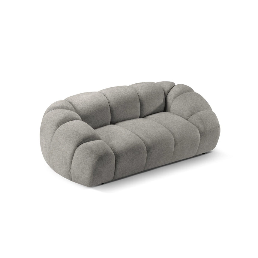 Diana 2-Sitzer Sofa aus Strukturierter Stoff in Hellgrau (Bubble 7), 214x114 cm von Micadoni – Bild 5