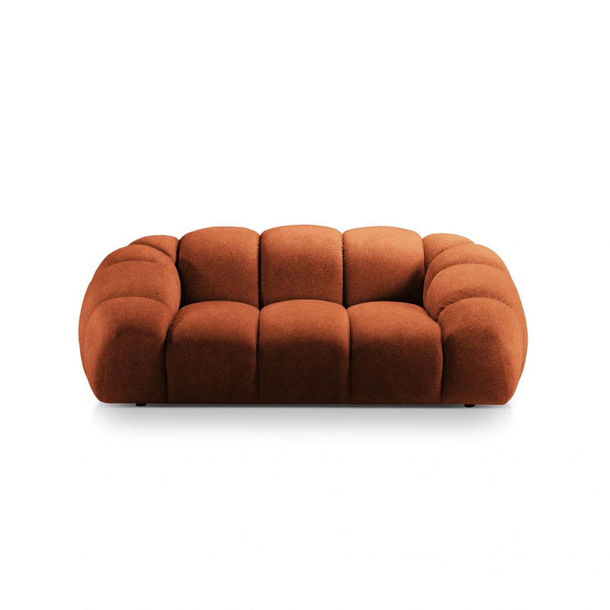 Diana 2-Sitzer Sofa aus Strukturierter Stoff in Terrakotta (Bubble 10), 214x114 cm von Micadoni – Bild 1
