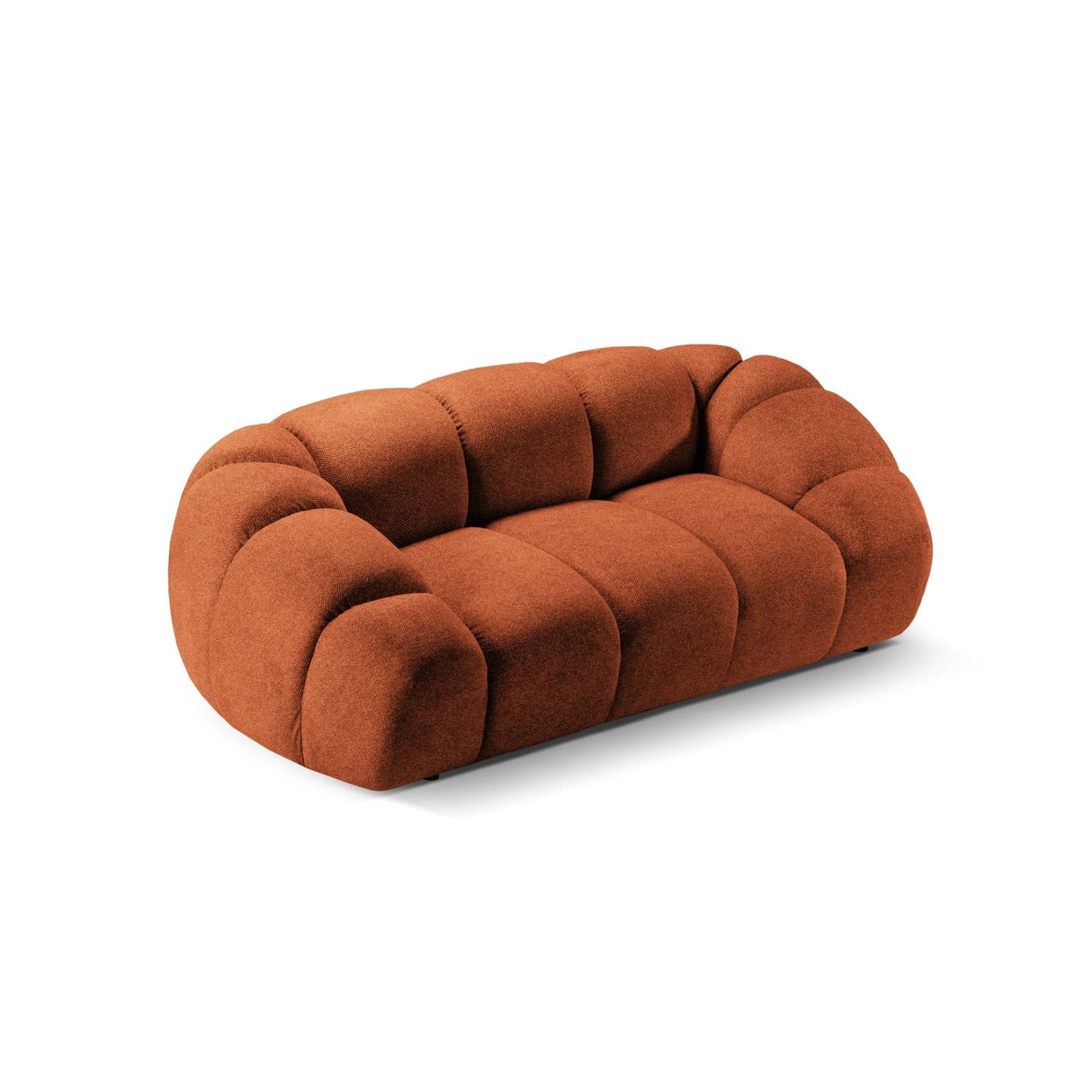 Diana 2-Sitzer Sofa aus Strukturierter Stoff in Terrakotta (Bubble 10), 214x114 cm von Micadoni – Bild 5