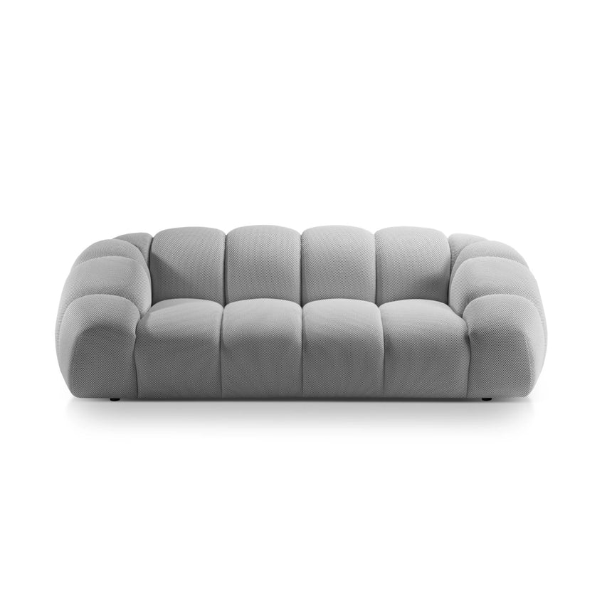 Diana 3-Sitzer Sofa aus 3D in Silber (Sonic 05), 234x114 cm von Micadoni – Bild 1