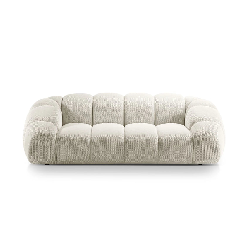 Diana 3-Sitzer Sofa aus Samt, 3D-Stoff oder Strukturstoff, 234x114 cm von Micadoni – Bild 1