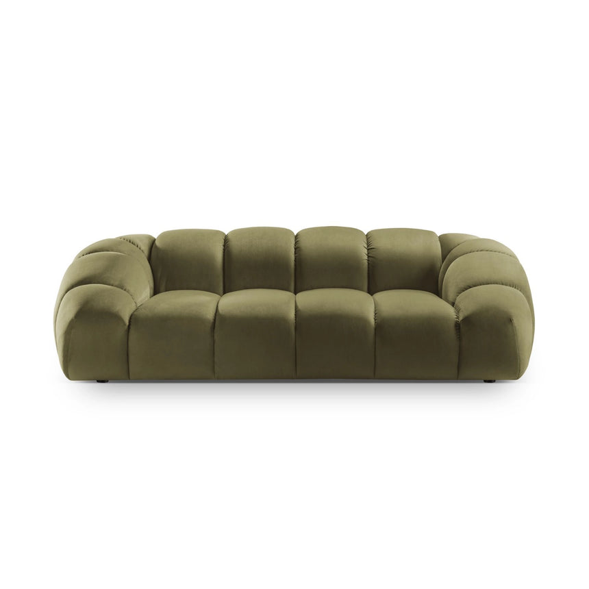 Diana 3-Sitzer Sofa aus Samt in Grün (Salvador 8), 234x114 cm von Micadoni – Bild 1
