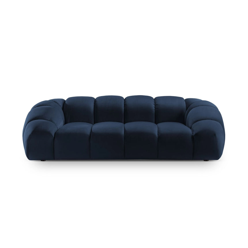 Diana 3-Sitzer Sofa aus Samt in Königsblau (Salvador 5), 234x114 cm von Micadoni – Bild 1