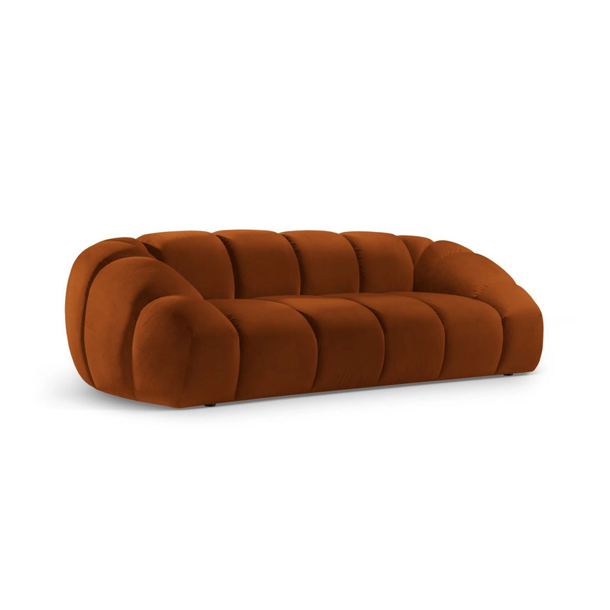 Diana 3-Sitzer Sofa aus Samt in Terrakotta (Salvador 14), 234x114 cm von Micadoni – Bild 3