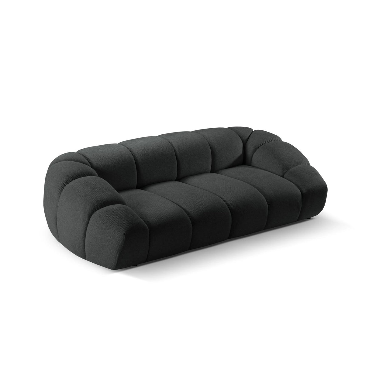 Diana 3-Sitzer Sofa aus Strukturierter Stoff in Anthrazit (Bubble 17), 234x114 cm von Micadoni – Bild 6