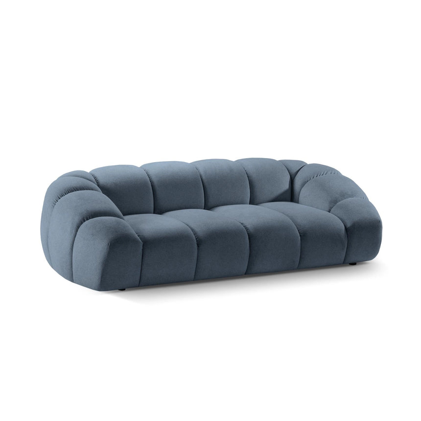 Diana 3-Sitzer Sofa aus Strukturierter Stoff in Blau Jeans (Bubble 15), 234x114 cm von Micadoni – Bild 5
