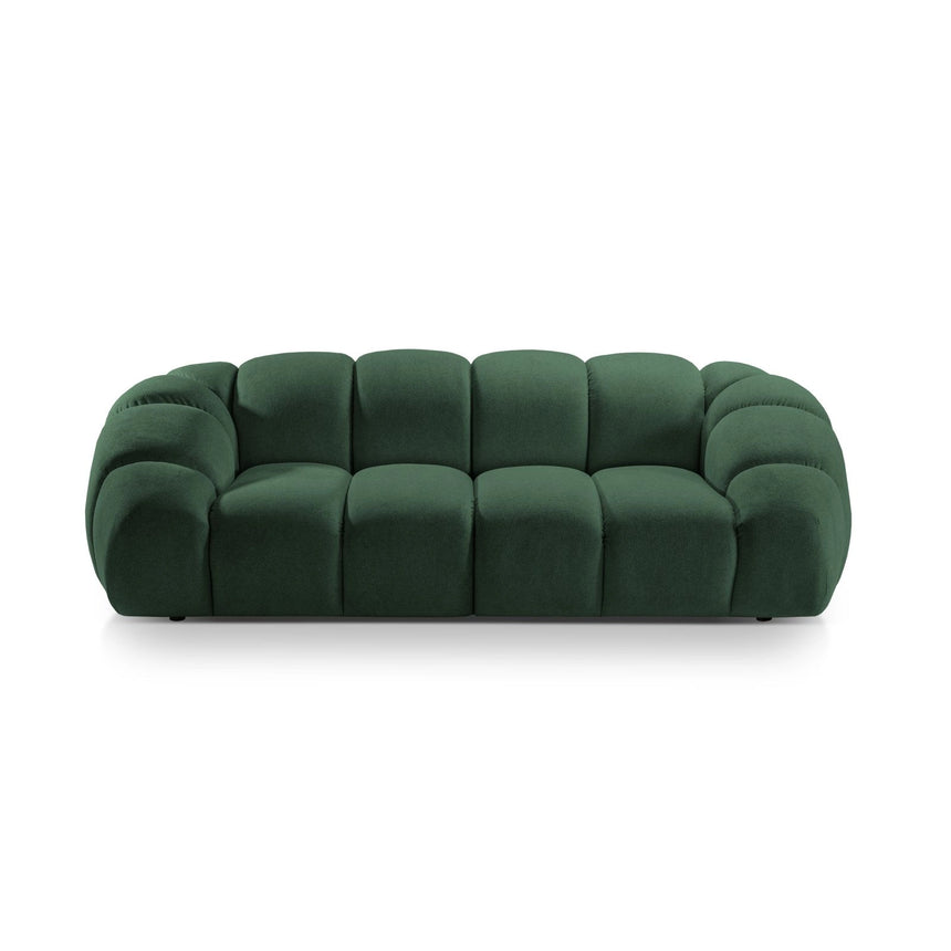 Diana 3-Sitzer Sofa aus Strukturierter Stoff in Grün (Bubble 12), 234x114 cm von Micadoni – Bild 1