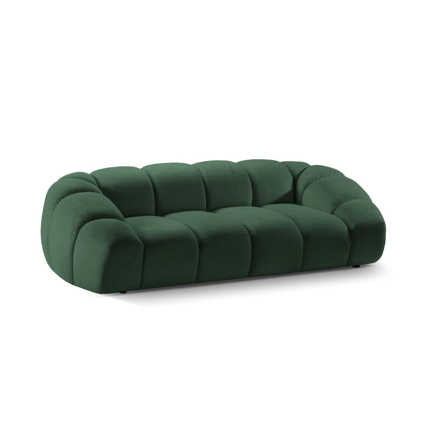 Diana 3-Sitzer Sofa aus Strukturierter Stoff in Grün (Bubble 12), 234x114 cm von Micadoni – Bild 5