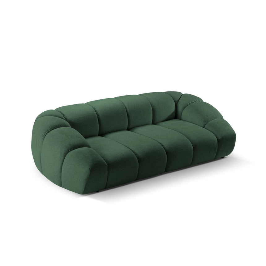 Diana 3-Sitzer Sofa aus Strukturierter Stoff in Grün (Bubble 12), 234x114 cm von Micadoni – Bild 6