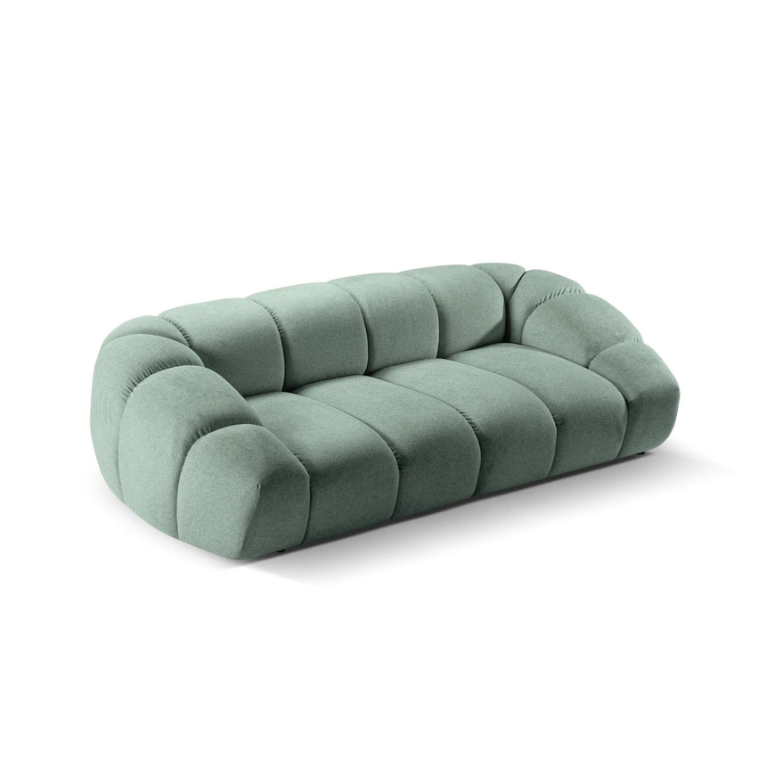 Diana 3-Sitzer Sofa aus Strukturierter Stoff in Minze (Bubble 13), 234x114 cm von Micadoni – Bild 6