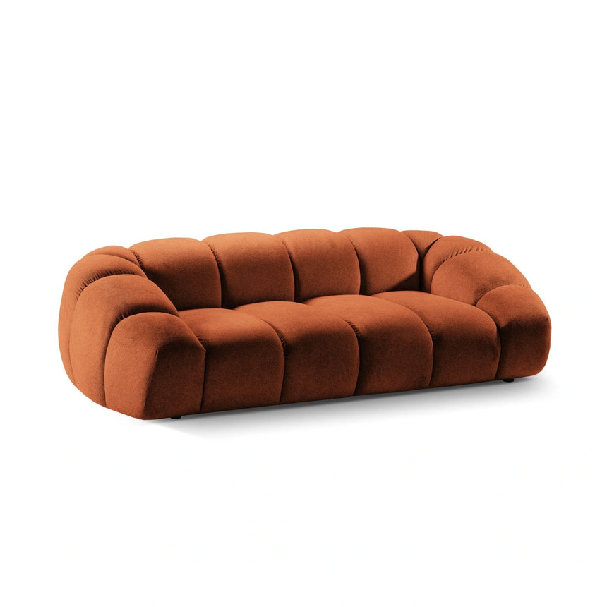 Diana 3-Sitzer Sofa aus Strukturierter Stoff in Terrakotta (Bubble 10), 234x114 cm von Micadoni – Bild 4