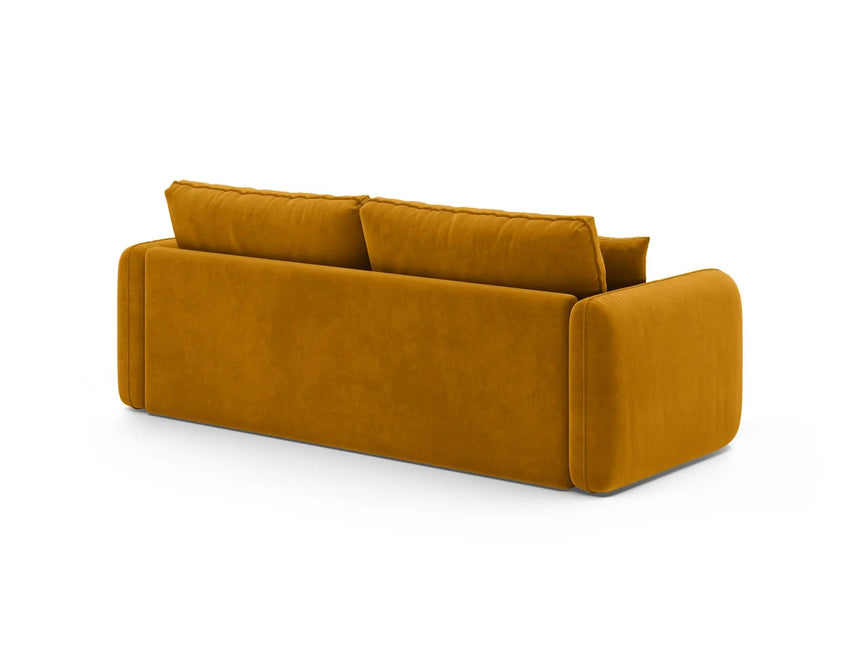 Dormi 3-Sitzer Sofa mit Schlaffunktion, aus Samt in Gelb (Salvador 10), 225x94 cm von Micadoni – Bild 8