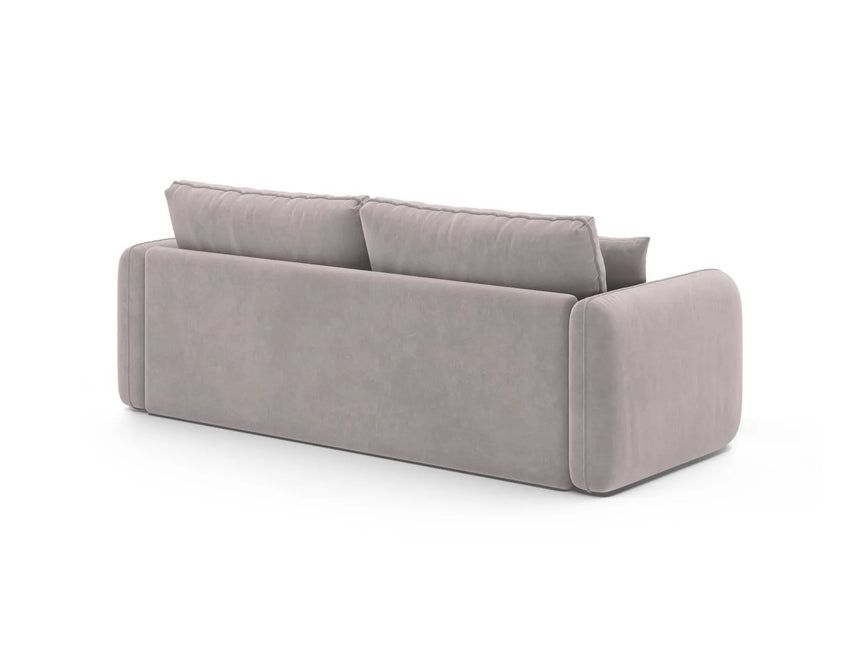 Dormi 3-Sitzer Sofa mit Schlaffunktion, aus Samt in Hellgrau (Salvador 16), 225x94 cm von Micadoni – Bild 8