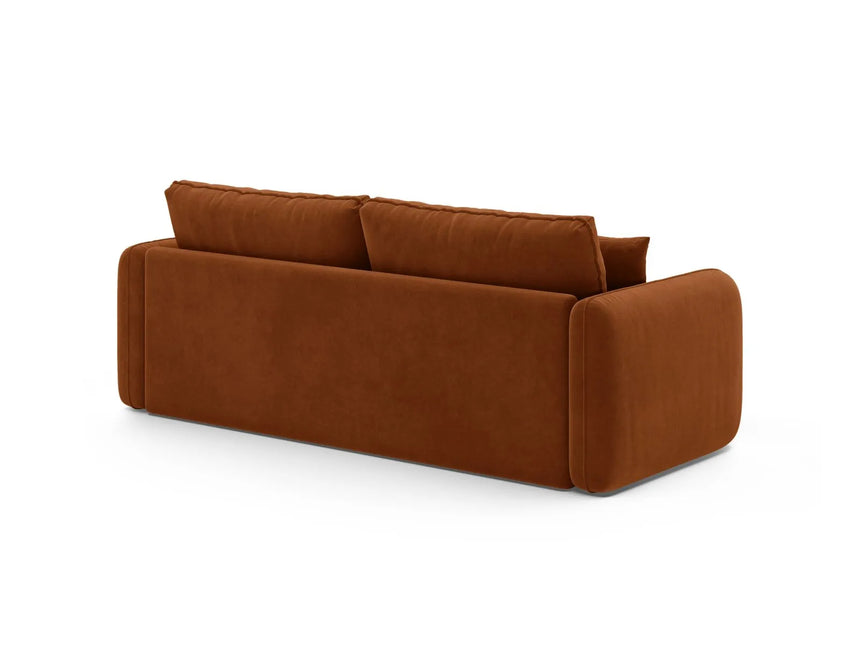 Dormi 3-Sitzer Sofa mit Schlaffunktion, aus Samt in Terrakotta (Salvador 14), 225x94 cm von Micadoni – Bild 8