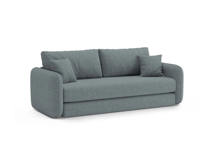 Dormi 3-Sitzer Sofa mit Schlaffunktion, aus Strukturierter Stoff in Hellblau (Moly 74), 225x94 cm von Micadoni – Bild 5