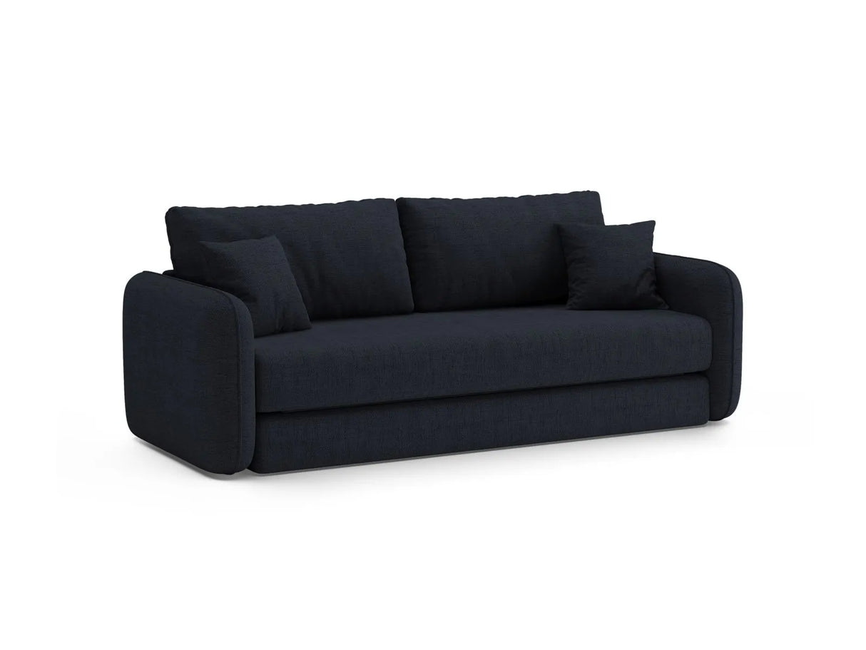Dormi 3-Sitzer Sofa mit Schlaffunktion, aus Strukturierter Stoff in Königsblau (Moly 79), 225x94 cm von Micadoni – Bild 5