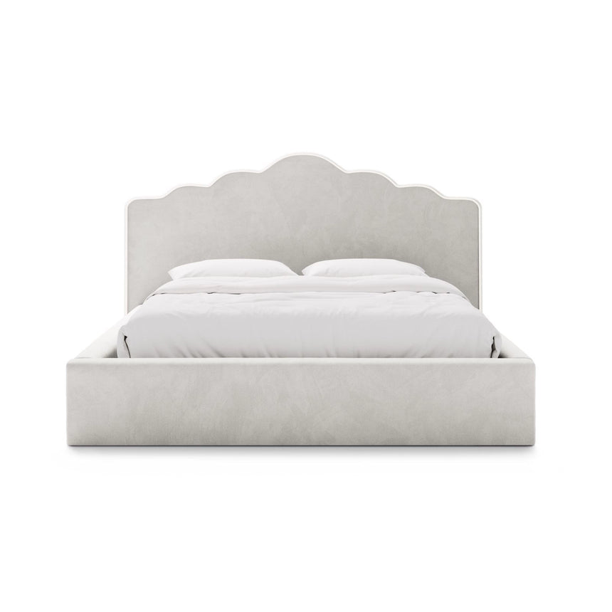 Dream Bett mit Kopfteil und Stauraum aus Samt, 140x200 cm von Micadoni – Bild 3