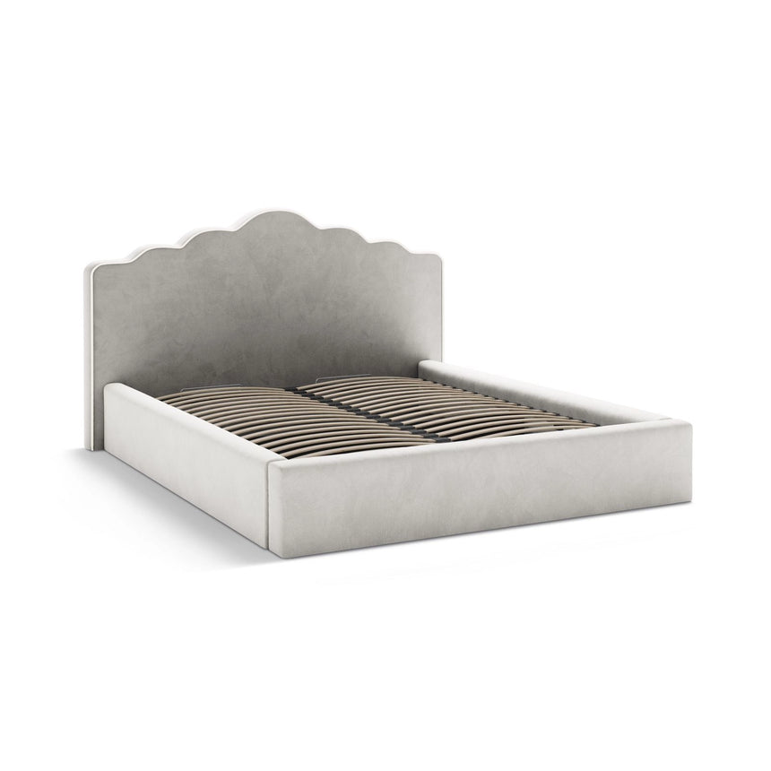 Dream Bett mit Kopfteil und Stauraum aus Samt, 160x200 cm von Micadoni – Bild 5