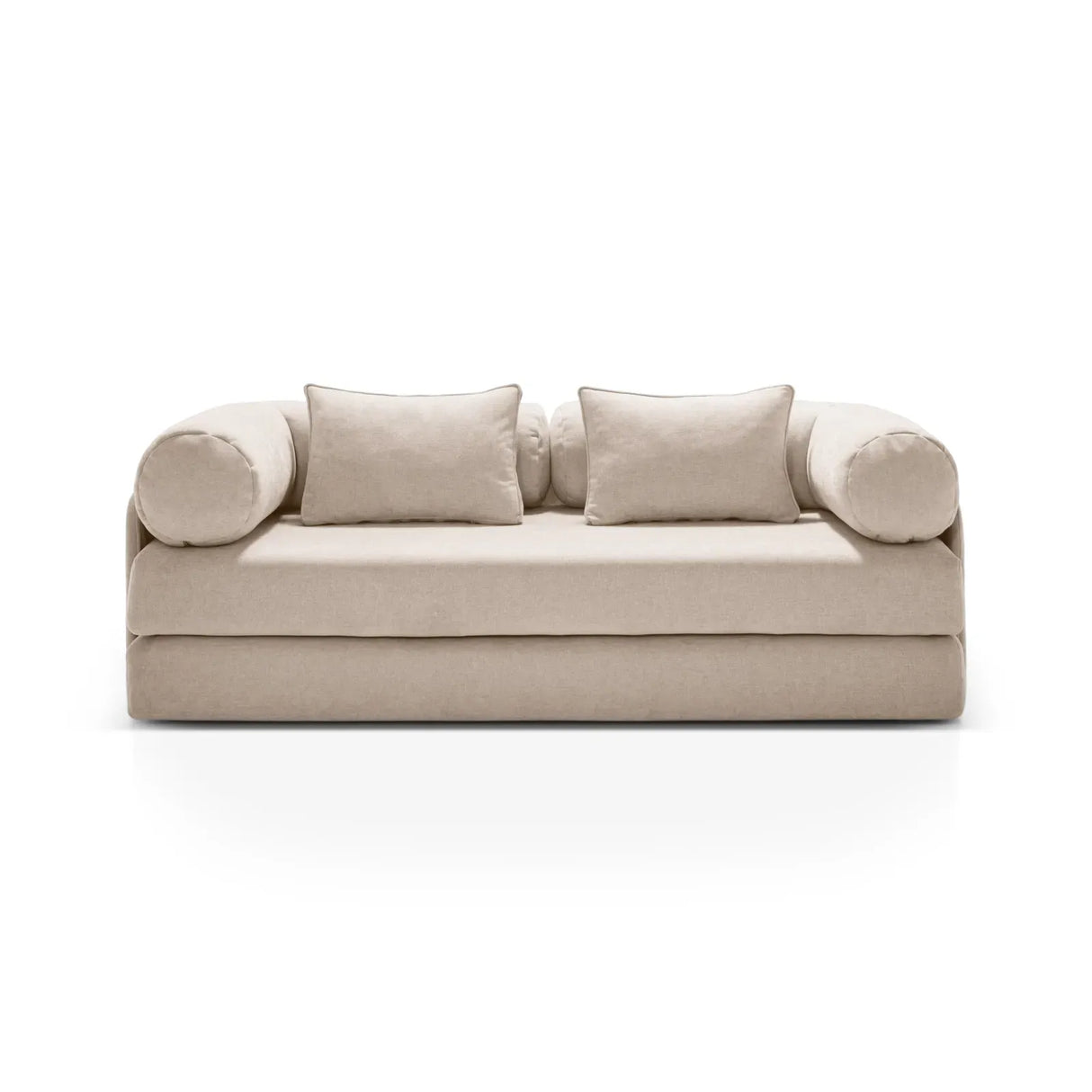 Dreamy 3-Sitzer Sofa mit Schlaffunktion, aus Strukturstoff, 206x95 cm - ZEN ZONE Furniture