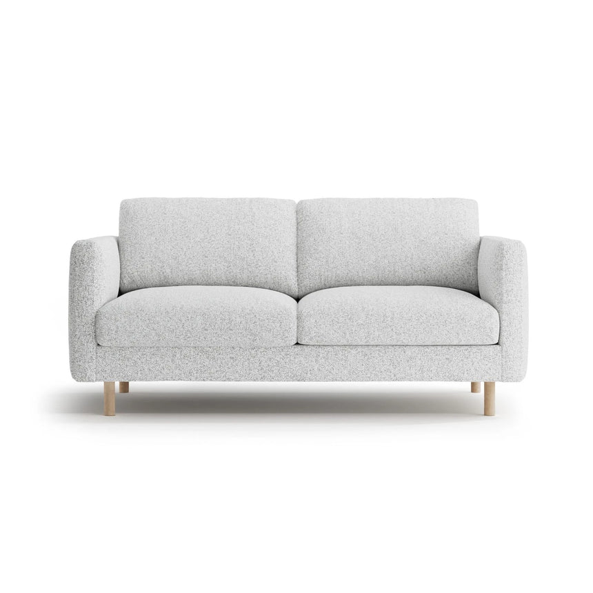 Eden 2-Sitzer Sofa aus Strukturierter Stoff in Hellgrau melange (Puente 80), 146x92 cm von Micadoni – Bild 1