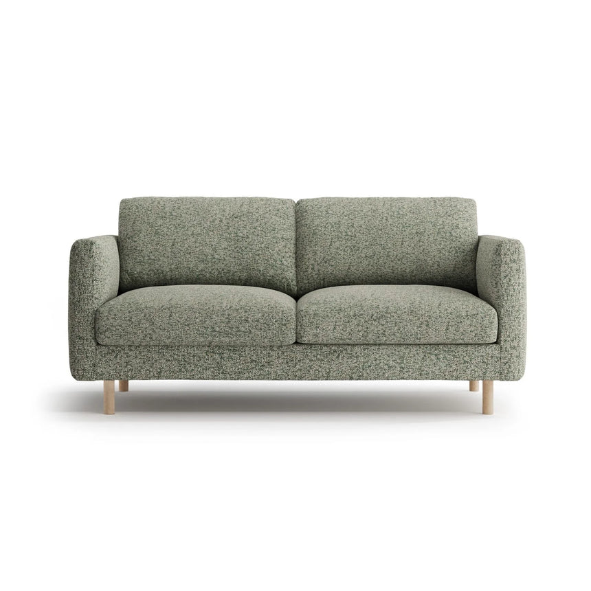 Eden 2-Sitzer Sofa aus Strukturierter Stoff in Moosgrün meliert (Puente 33), 146x92 cm von Micadoni – Bild 1