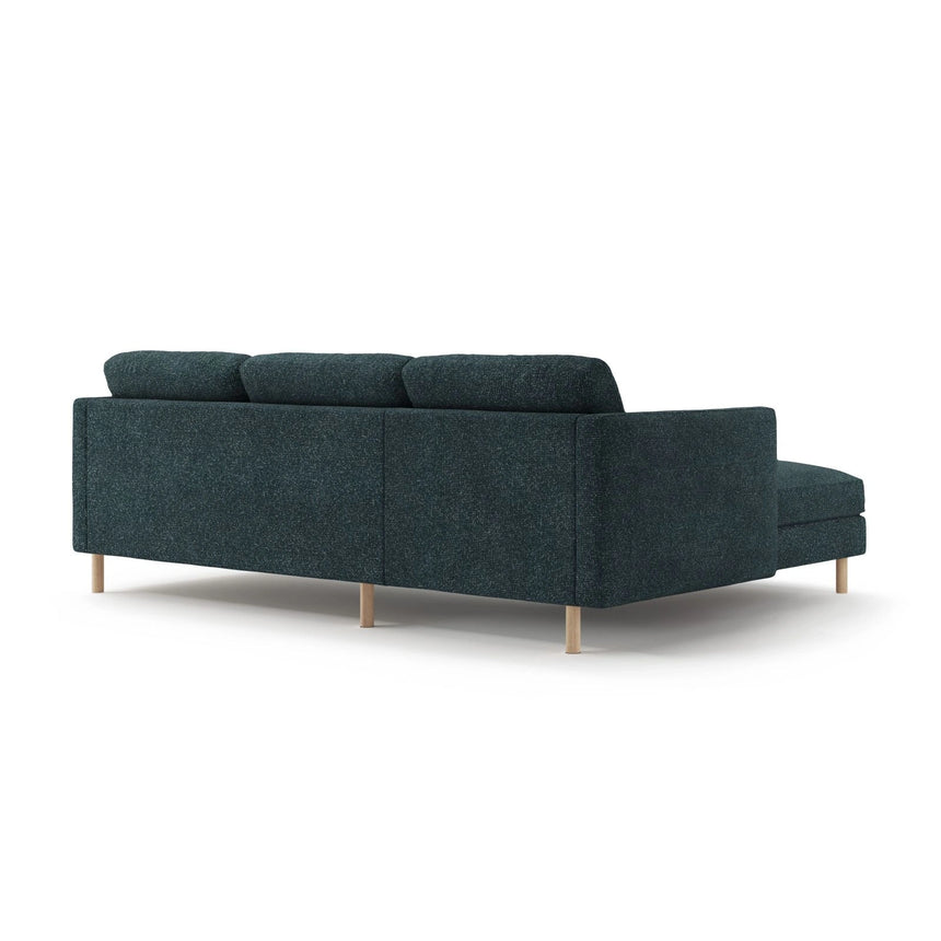 Eden 3-Sitzer Ecksofa, Linke Seite, aus Strukturierter Stoff in Grün Blau meliert (Puente 39), 250x150 cm von Micadoni – Bild 4